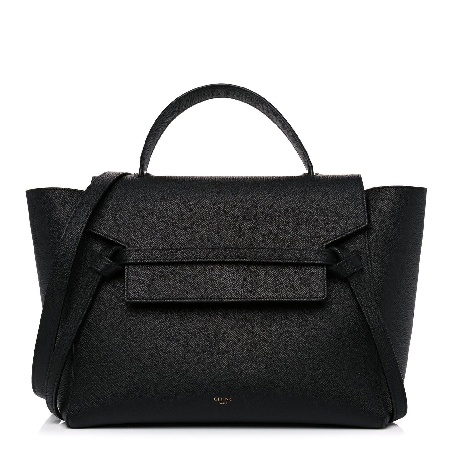 Grained Calfskin Mini Belt Bag Black
