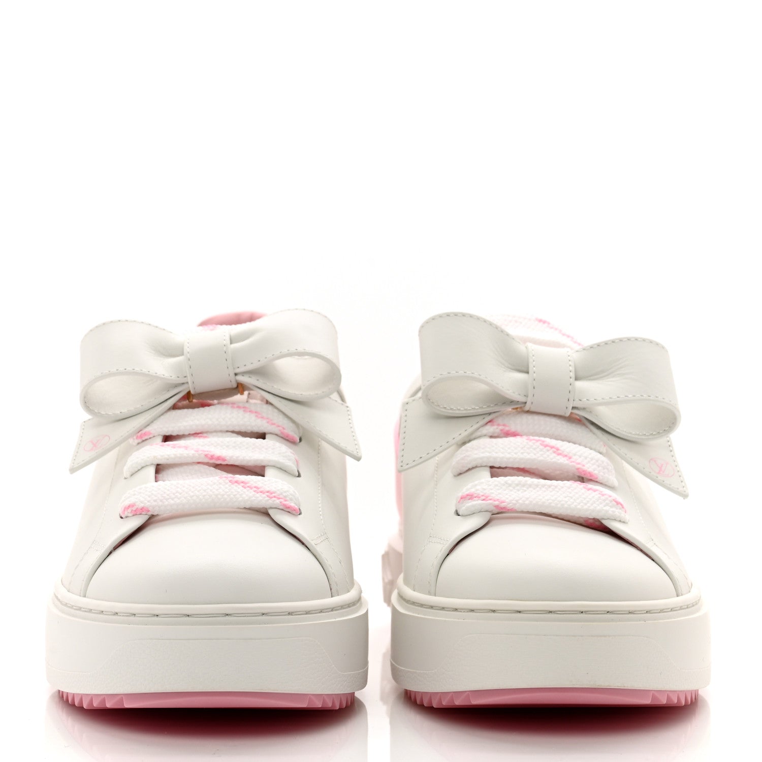 Louis Vuitton Time Out Bow Sneakers 40 White Pink 2 of 9