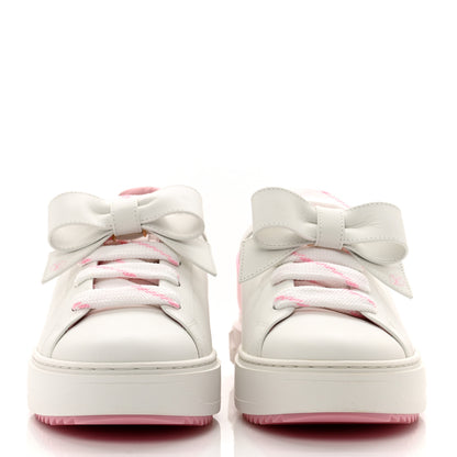 Louis Vuitton Time Out Bow Sneakers 40 White Pink 2 of 9