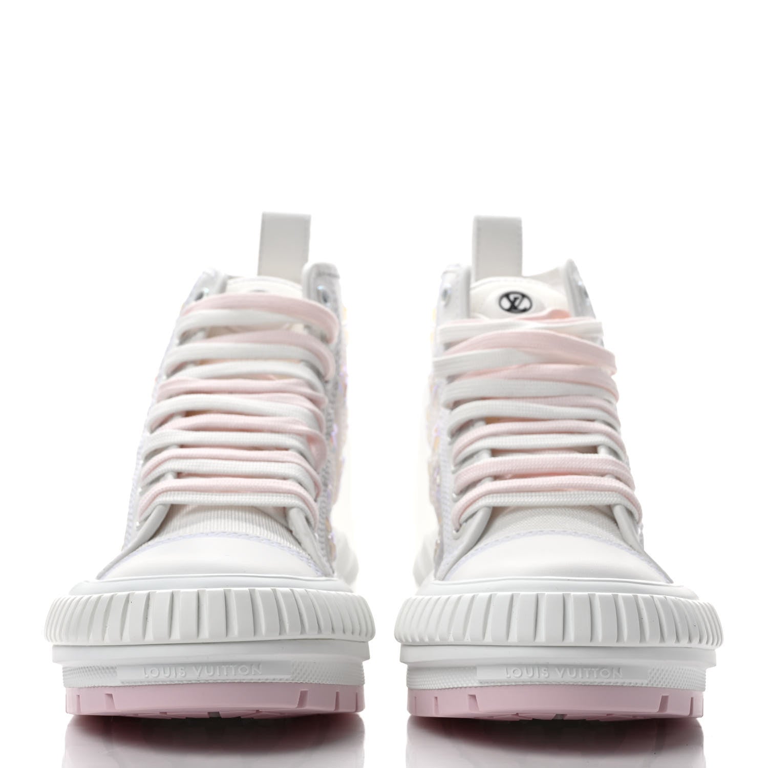Louis Vuitton Iridescent Technical Mesh Monogram LV Squad Sneaker Boots 36 Rose Clair 2 of 7