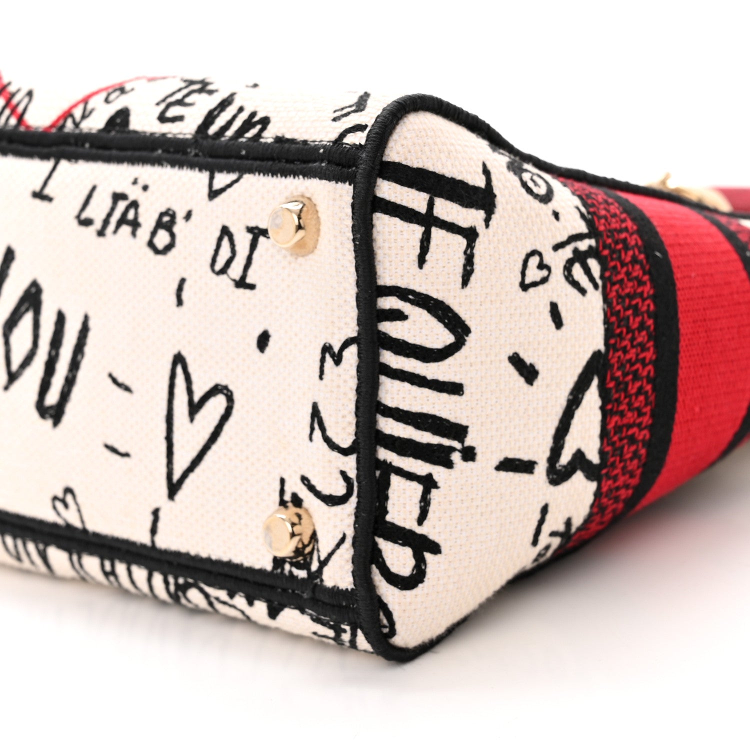 Christian Dior Canvas Medium DiorAmour Graffiti Lady D-Lite Latte 9 of 9