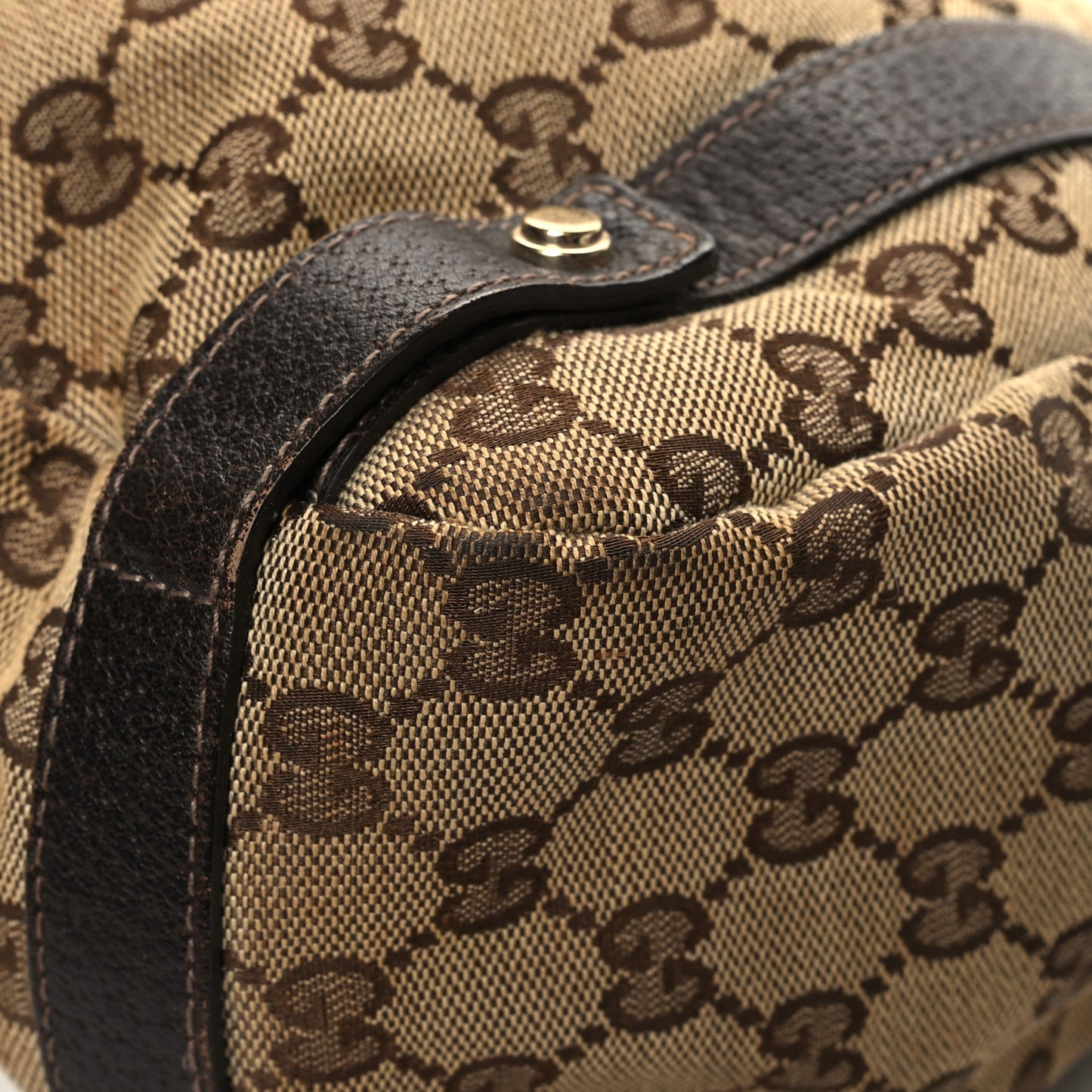 Monogram Medium Abbey Shoulder Bag Dark Brown