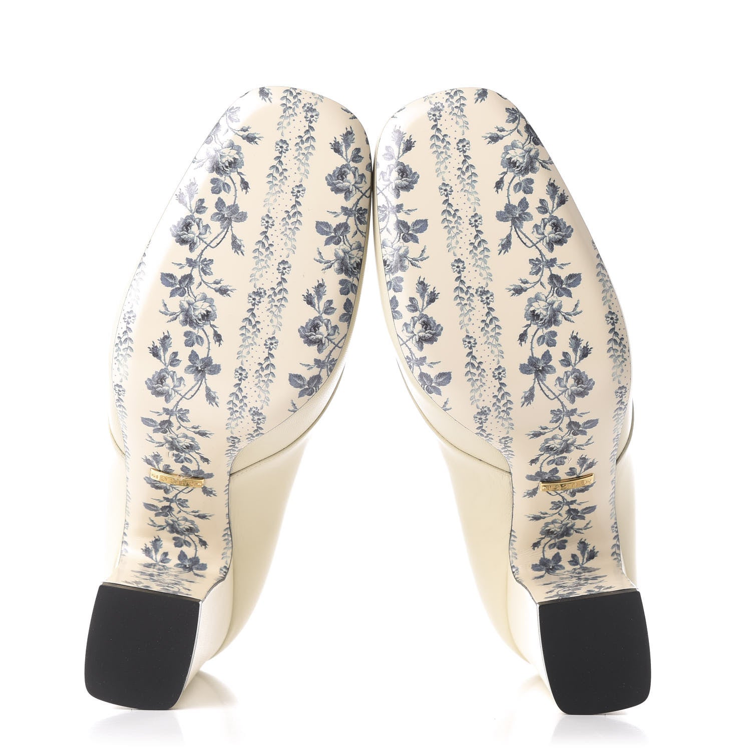Gucci Malaga Kid GG Victoire 95mm Loafer Pumps 40 Vintage White 6 of 10