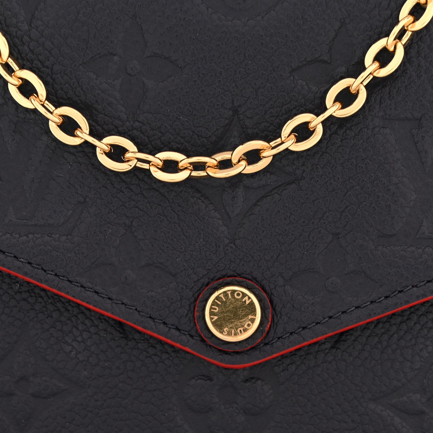 Louis Vuitton Empreinte Pochette Felicie Chain Wallet Marine Rouge 11 of 12