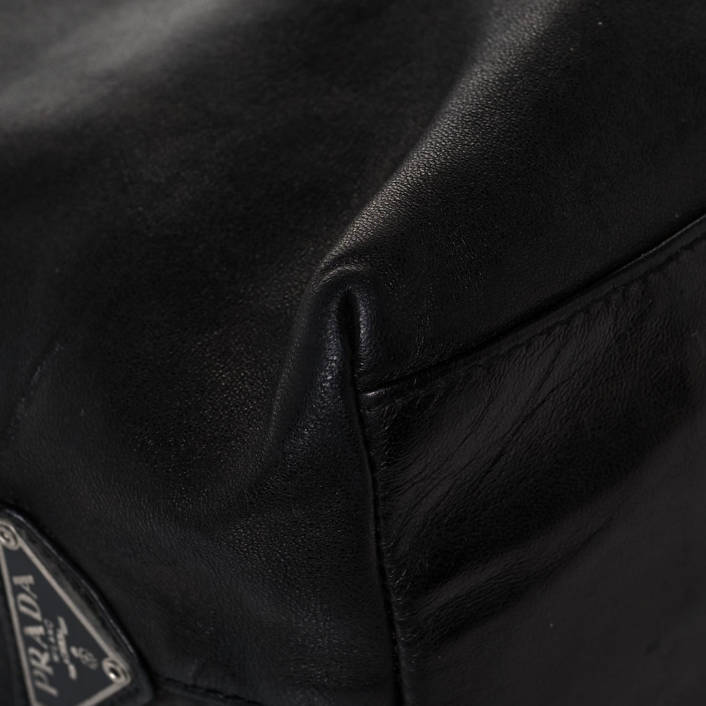 Calfskin PVC Chain Tote Black