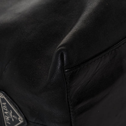 Prada Calfskin PVC Chain Tote Black 9 of 16
