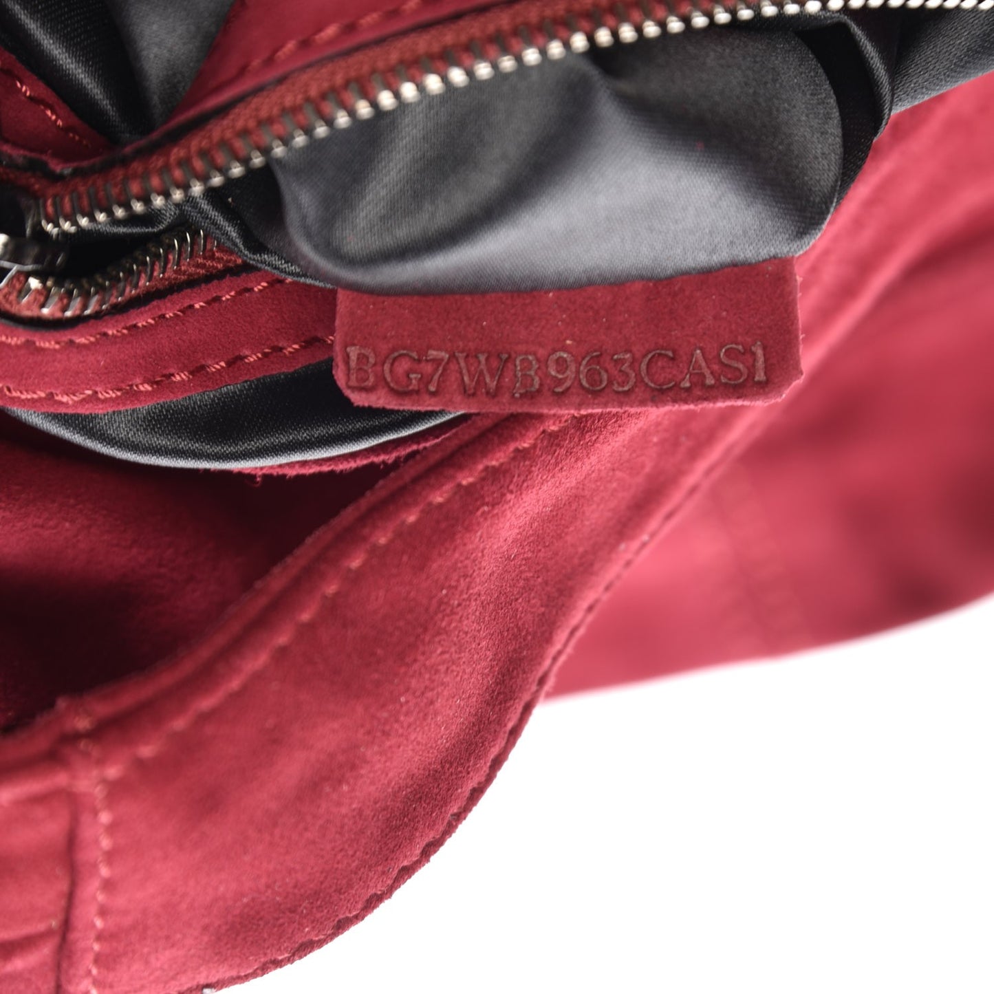 Suede Medium Nuage Bow Hobo Burgundy