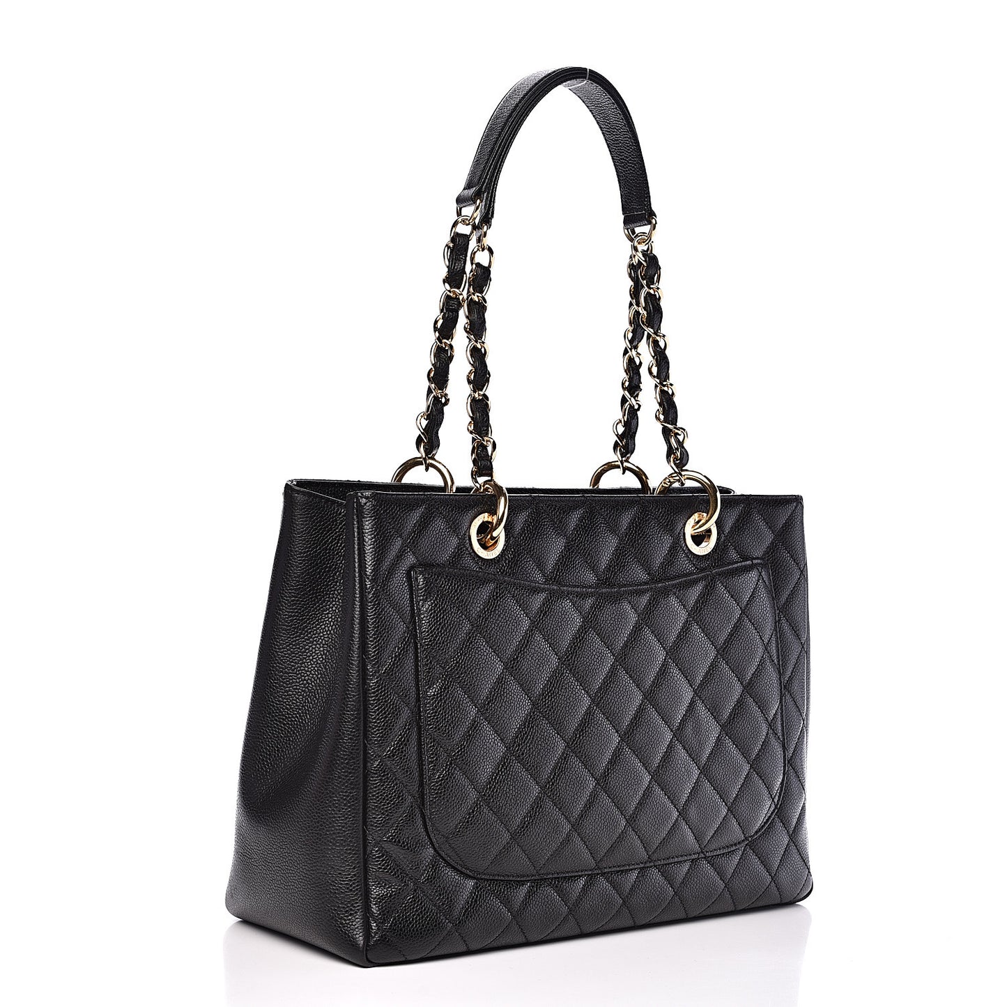 Caviar Quilted Grand Shopping Tote GST Black