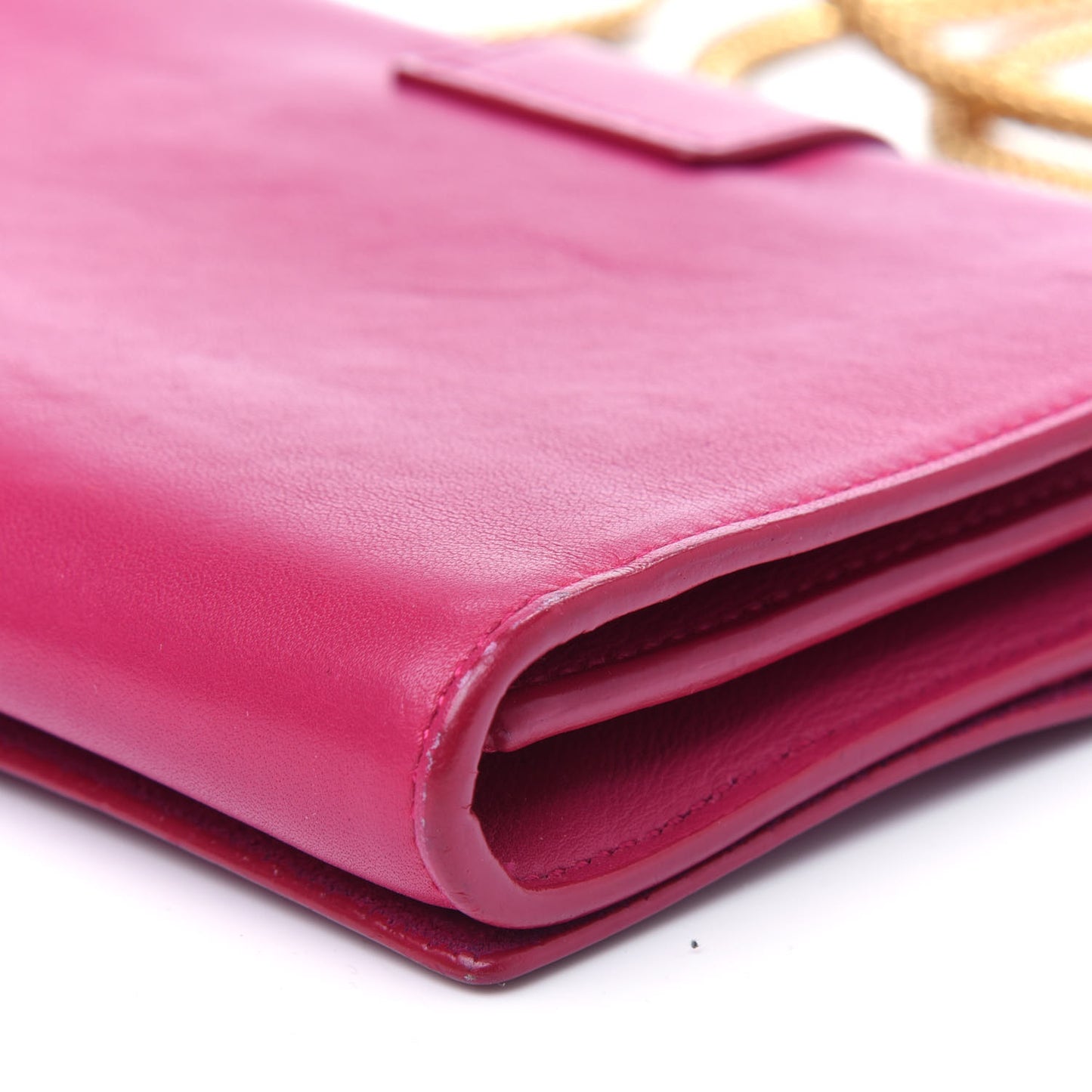 Calfskin Small Classic Y Satchel Fuchsia