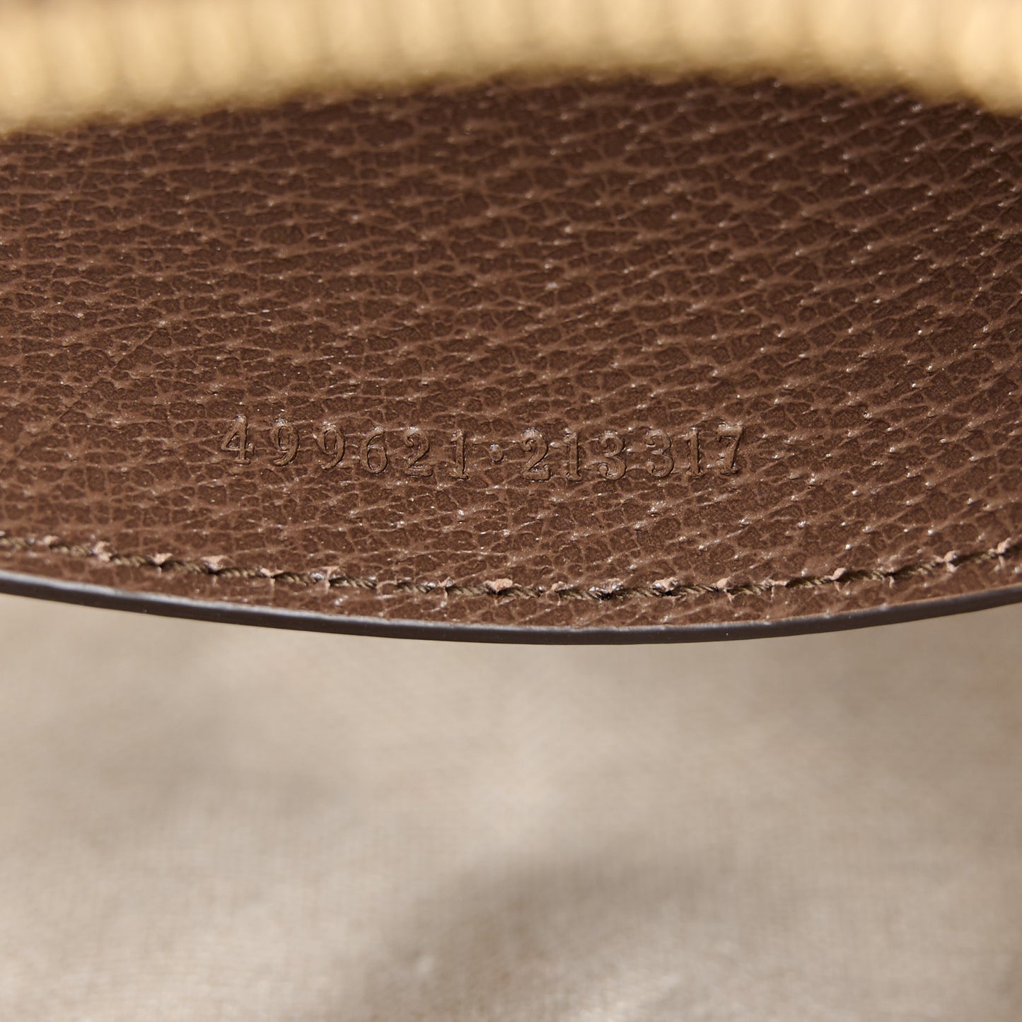 Monogram Jumbo GG Textured Dollar Calfskin Web Small Ophidia Dome Shoulder Bag Camel Ebony New Acero