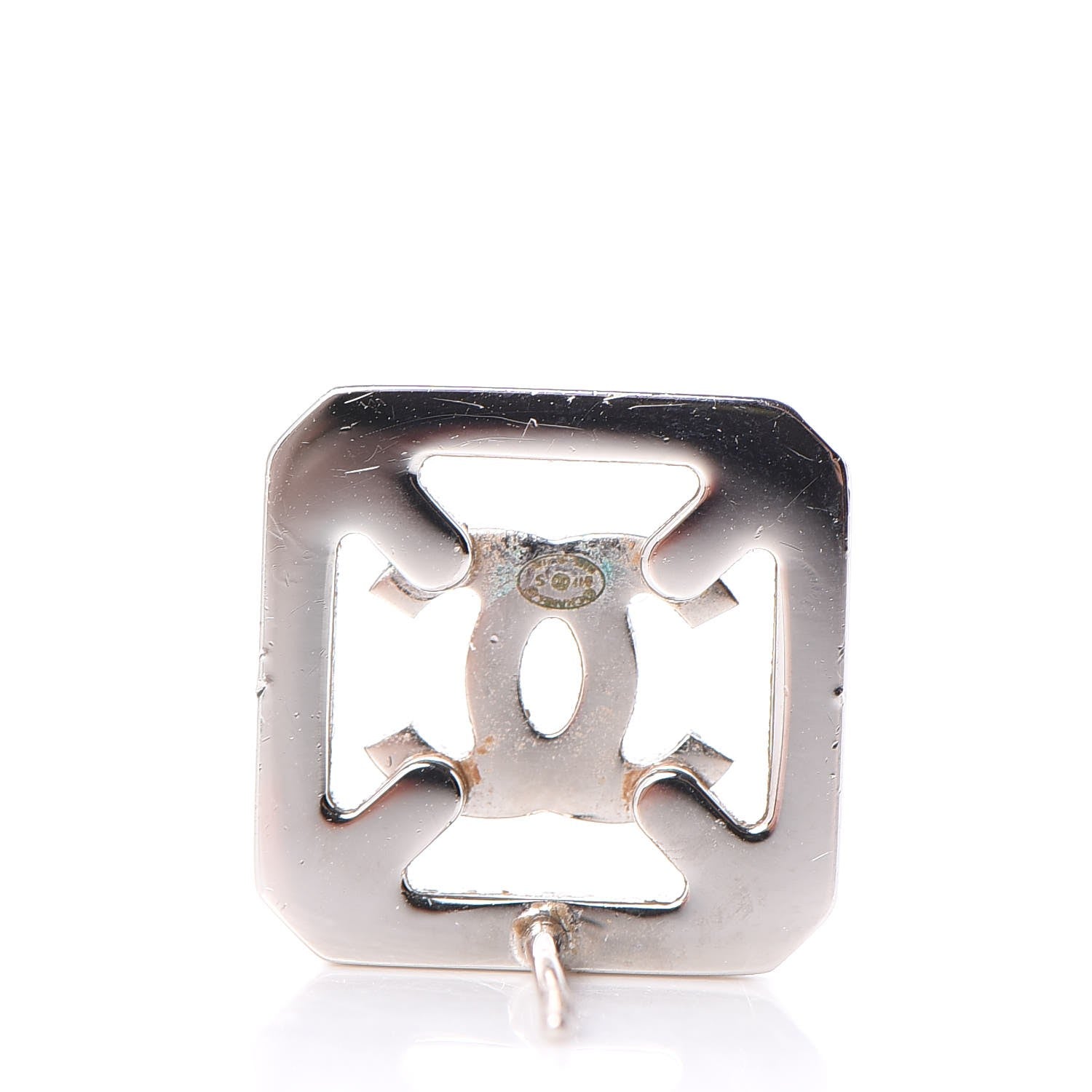 Chanel Crystal CC Earrings Silver 6 of 9