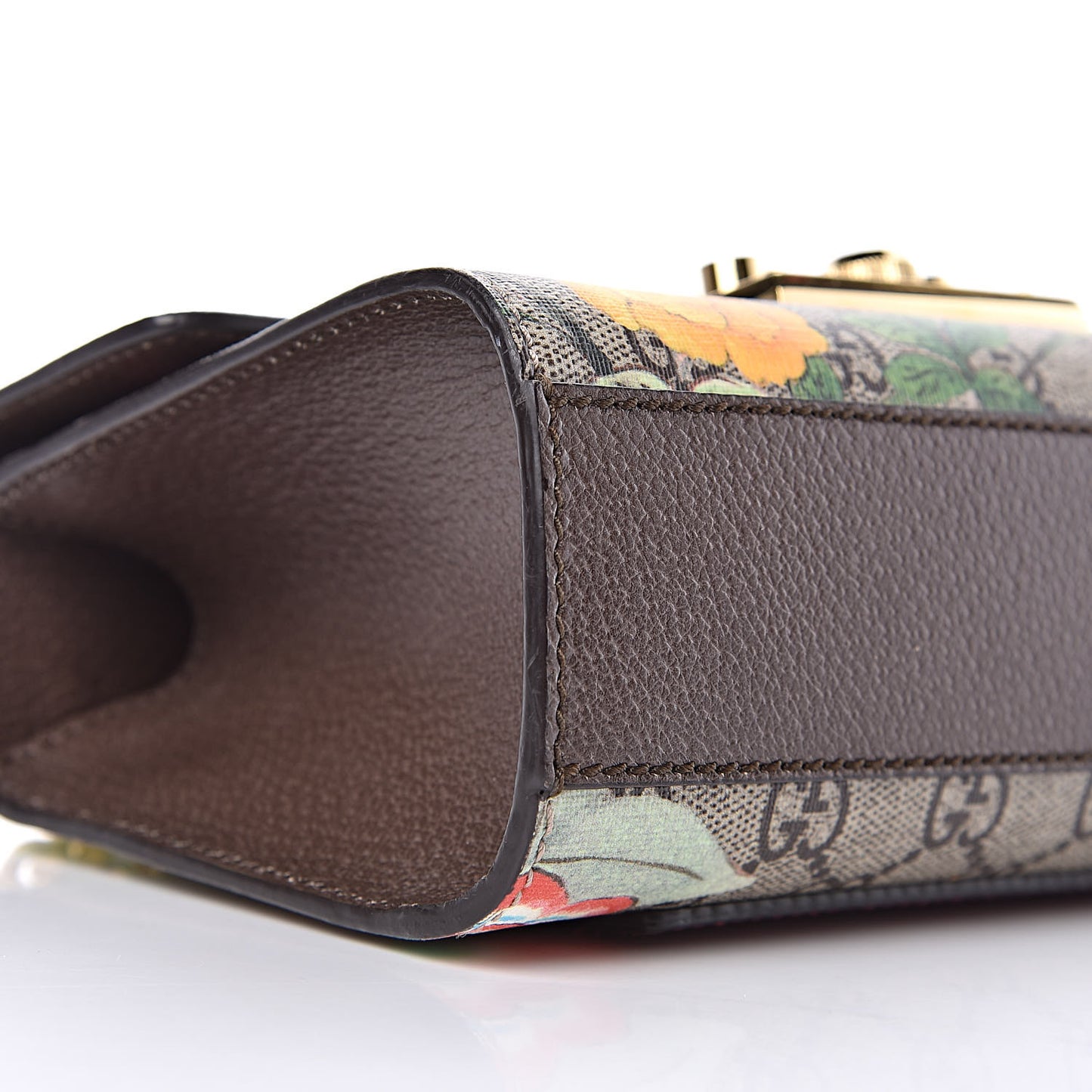 GG Supreme Monogram Tian Small Padlock Shoulder Bag Beige Multicolor New Acero