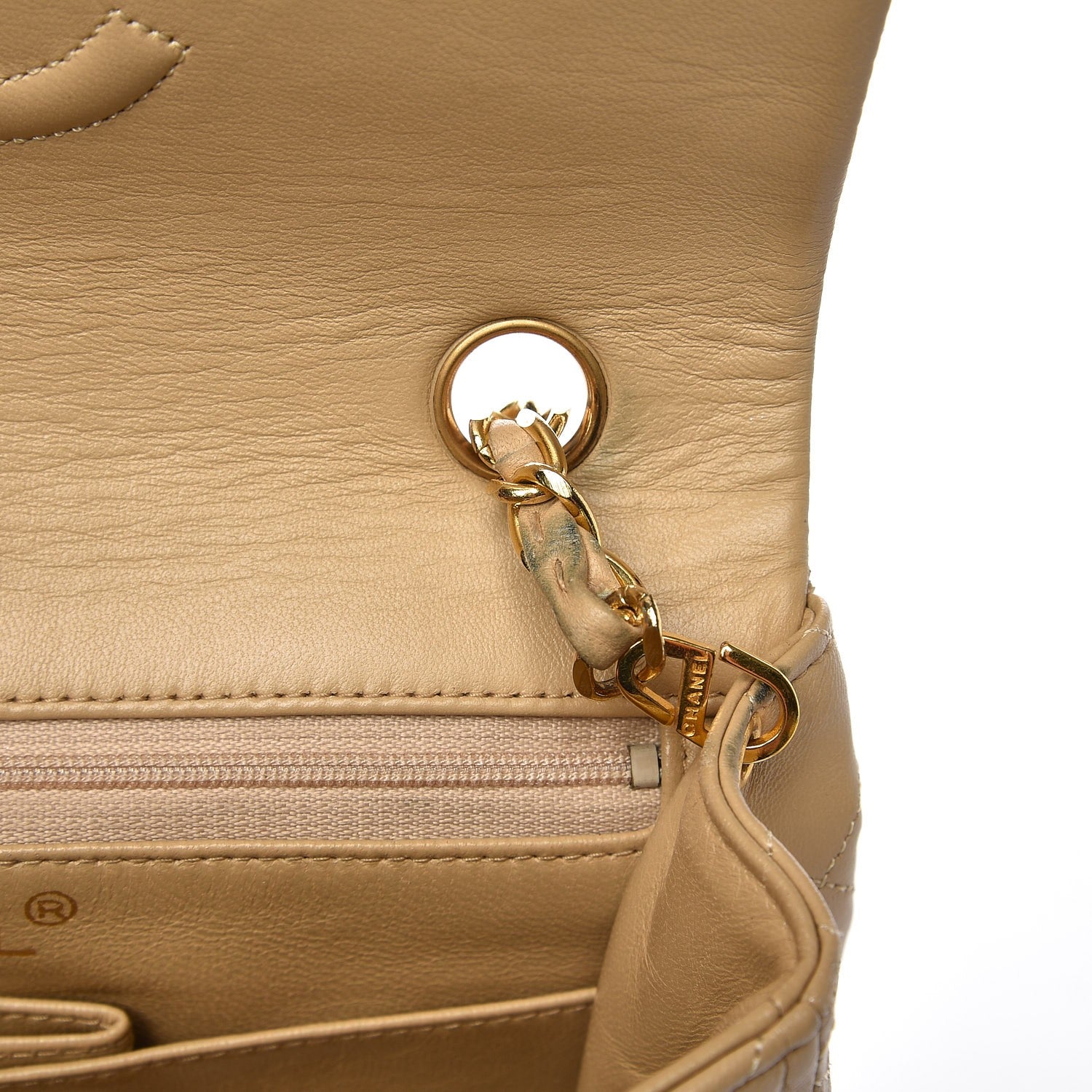 Chanel Lambskin Quilted Small Flap Beige 9 of 15
