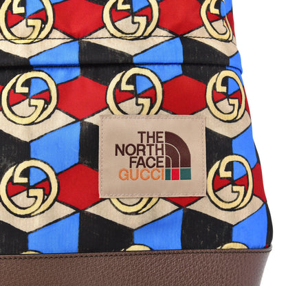 Gucci X THE NORTH FACE Econyl Nylon Geometric Interlocking G Print Medium Backpack Multicolor 9 of 11