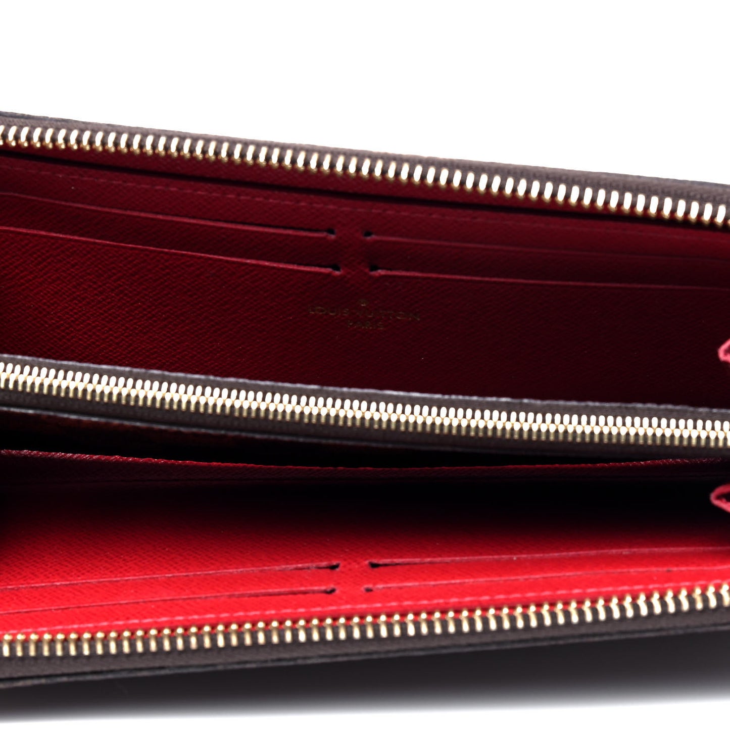Damier Ebene Clemence Wallet Cherry