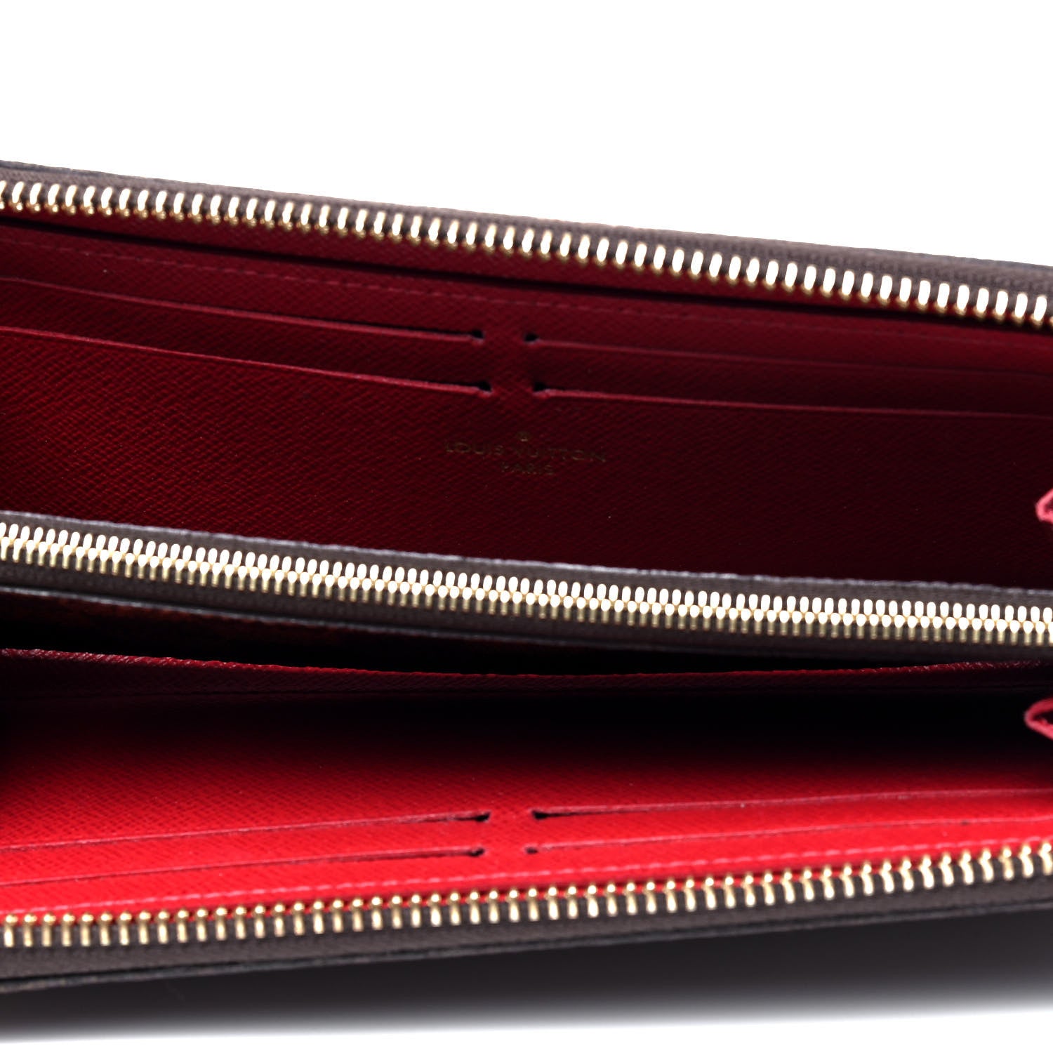Louis Vuitton Damier Ebene Clemence Wallet Cherry 3 of 5