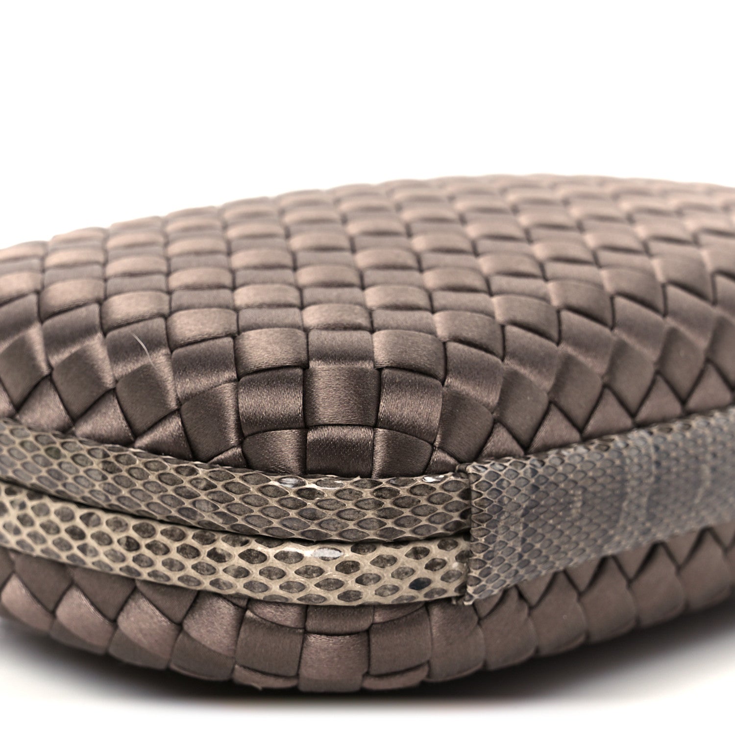 Bottega Veneta Satin Intreccio Impero Ayers Chain Knot Taupe 8 of 9