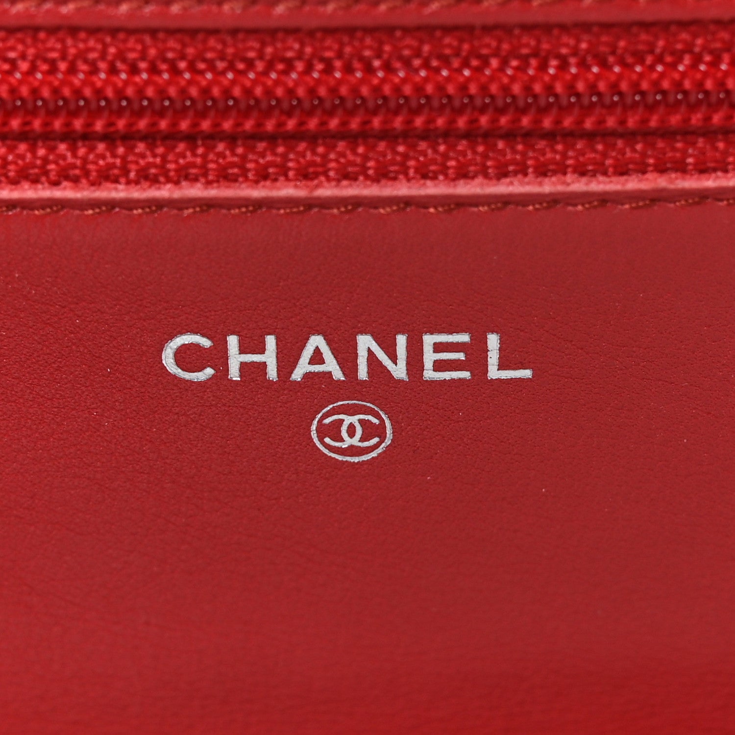 Chanel Caviar Timeless CC Wallet On Chain WOC Red 6 of 11
