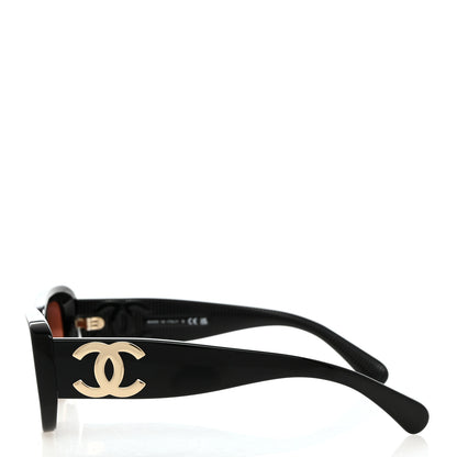 Chanel Acetate Rectangle Sunglasses 5493 Black 3 of 8