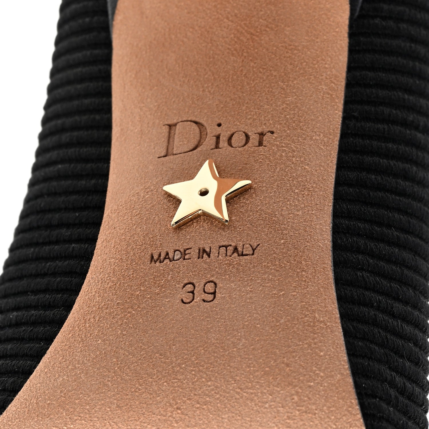 Christian Dior Technical Canvas Ribbon Embroidered J'Adior 100mm Pumps 39 Black 6 of 8