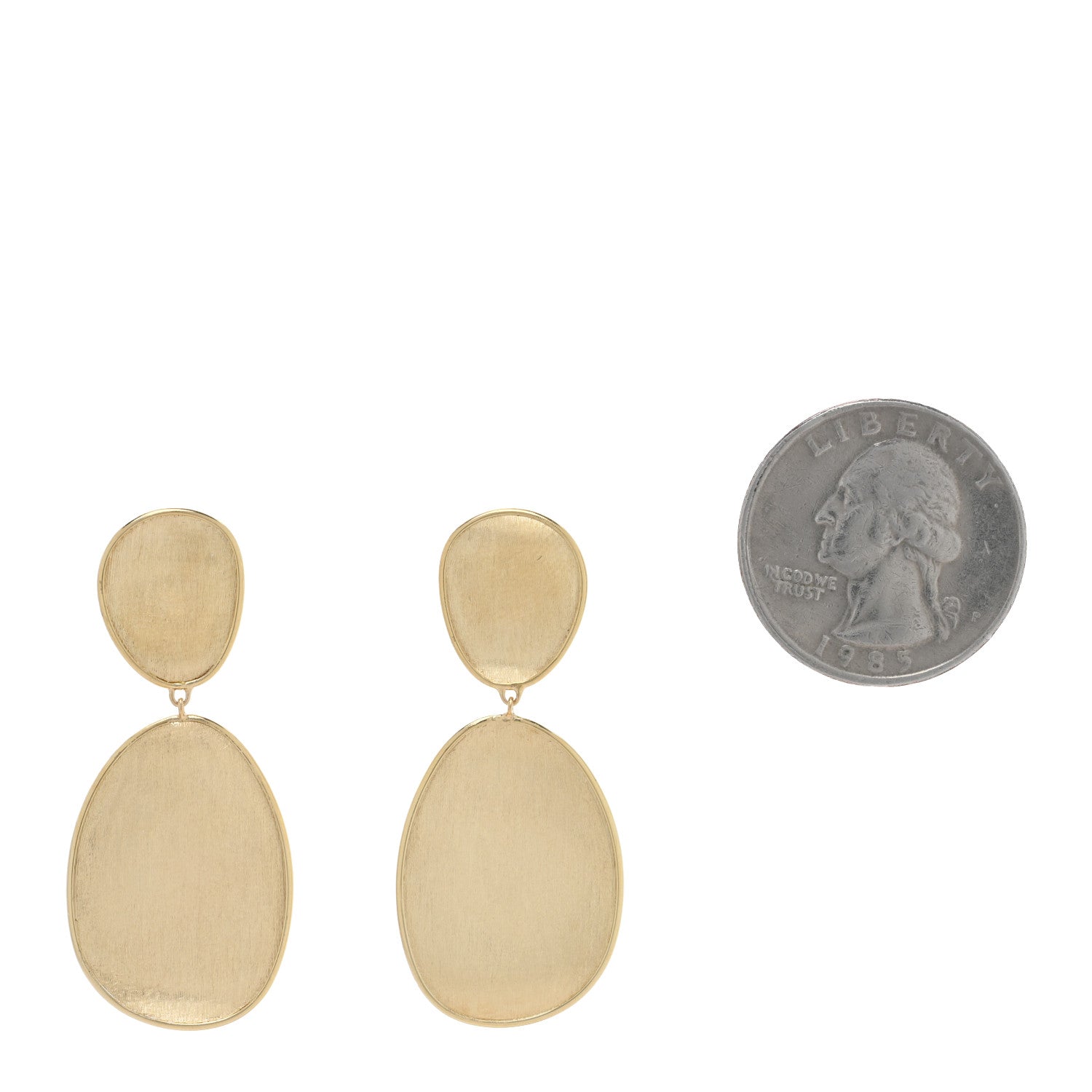 Marco Bicego 18K Yellow Gold Small Lunaria Drop Earrings 2 of 4