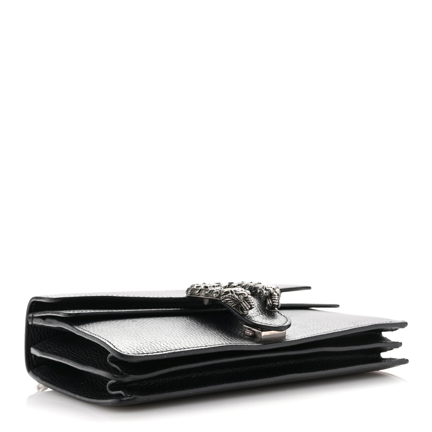 Pebbled Calfskin Small Dionysus Shoulder Bag Black
