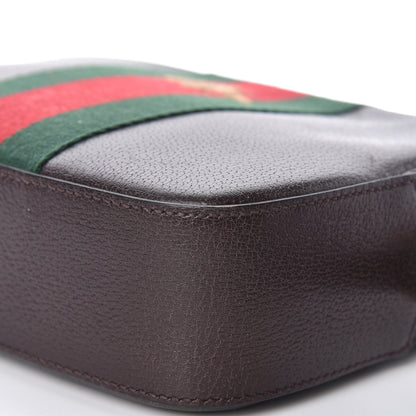 Gucci Textured Calfskin Web Small Webby Bee Shoulder Bag Brown Coffee 15 of 24