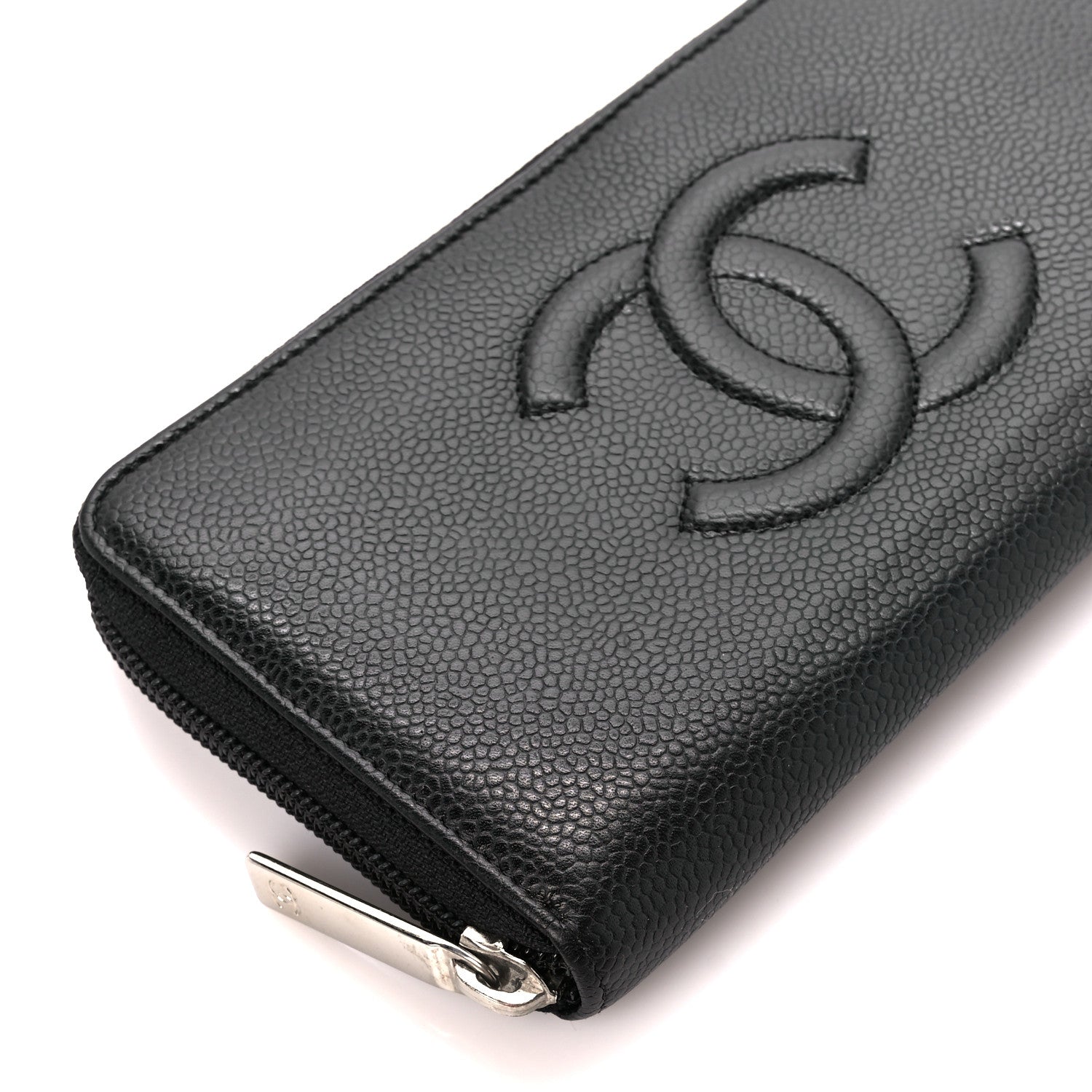 Chanel Caviar Large Timeless CC Zip Around Wallet Black 10 of 11