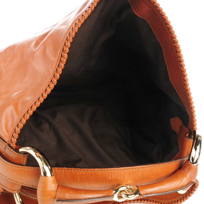 Gucci Calfskin Large Horsebit Chain Hobo Brown 7 of 11