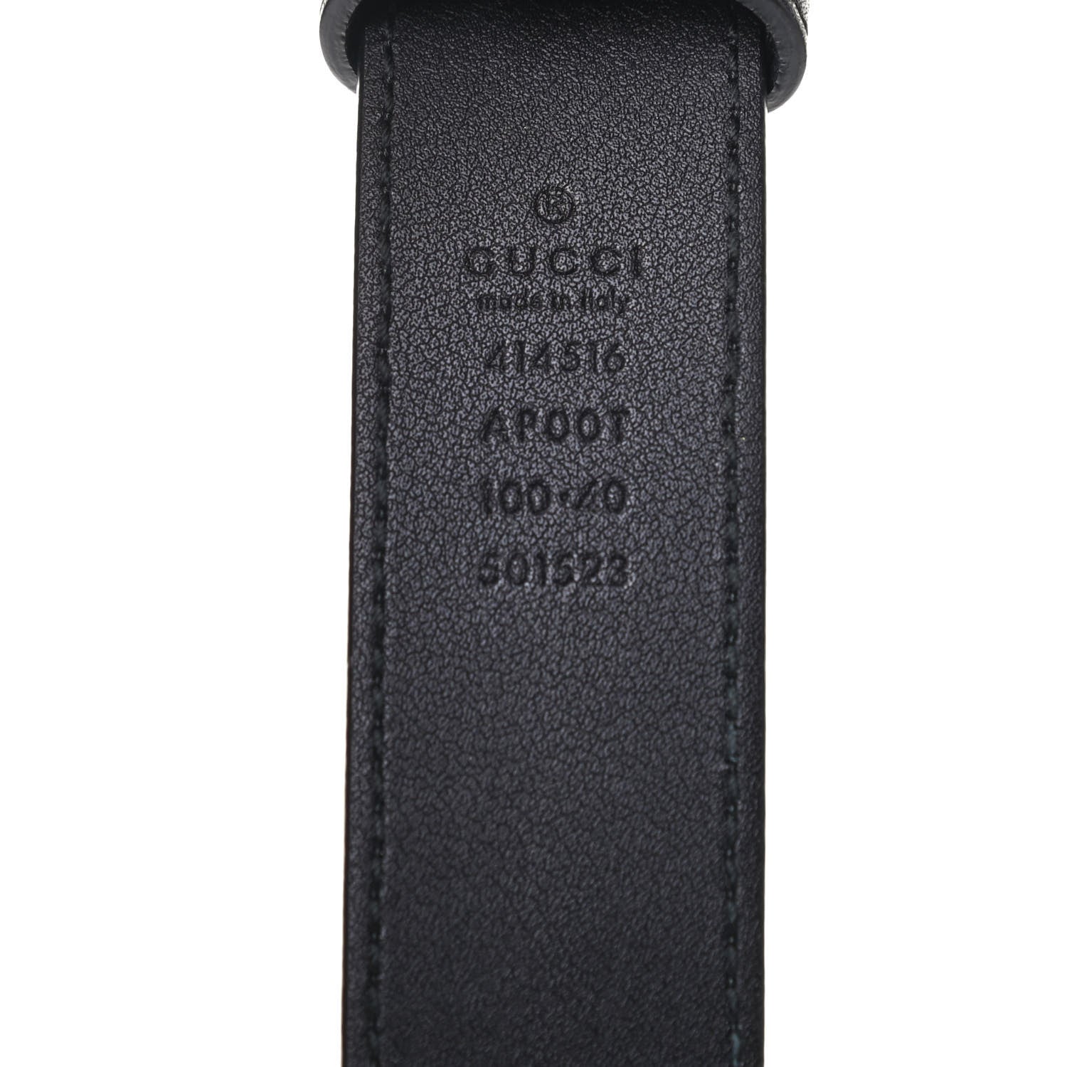 Gucci Calfskin Double G 30mm Belt 100 40 Black 3 of 3