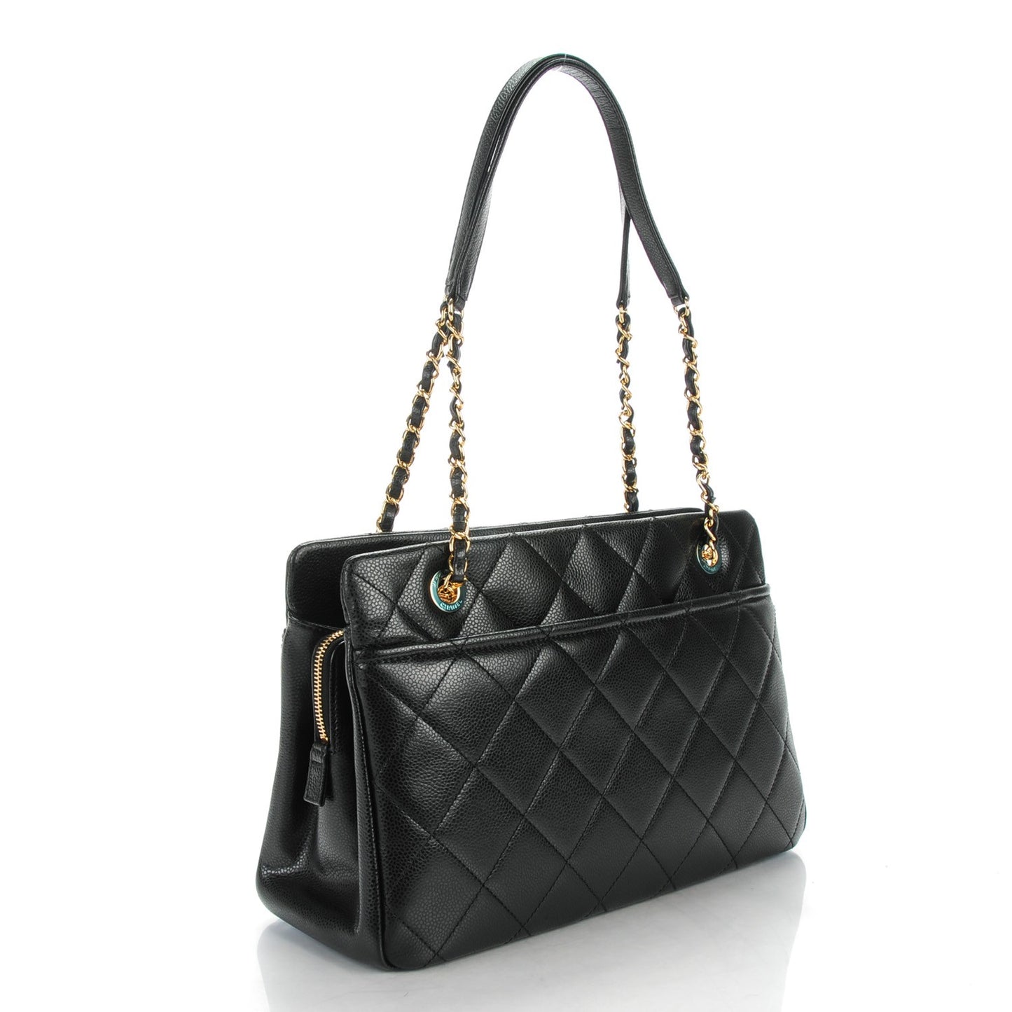 Caviar Quilted CC Timeless Tote Black
