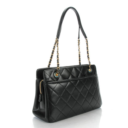 Chanel Caviar Quilted CC Timeless Tote Black 3 of 7