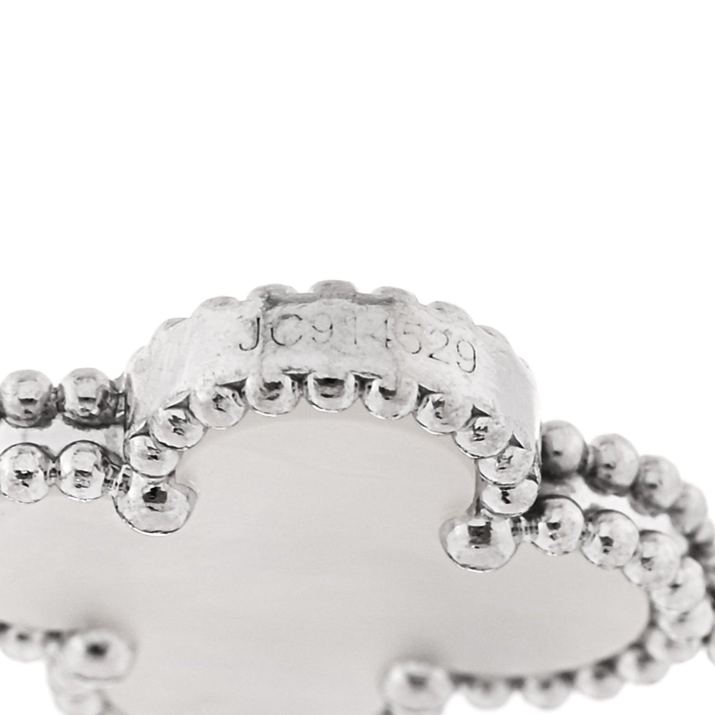 18K White Gold Mother of Pearl 5 Motifs Vintage Alhambra Bracelet