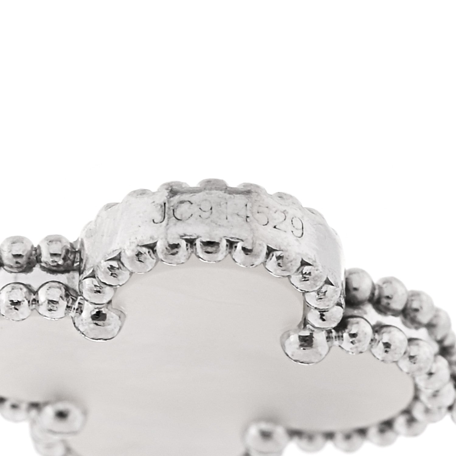 Van Cleef & Arpels 18K White Gold Mother of Pearl 5 Motifs Vintage Alhambra Bracelet 5 of 5