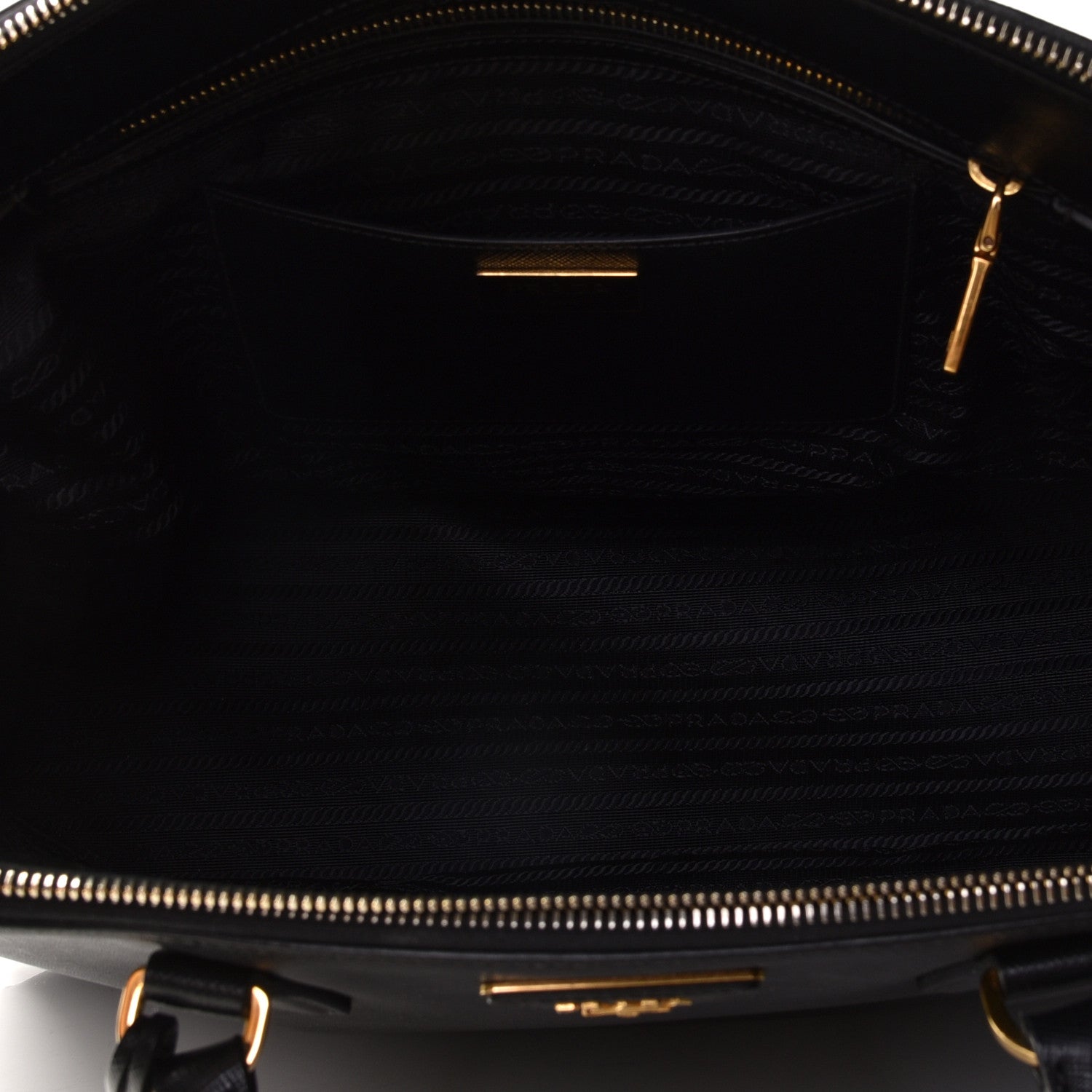 Prada Saffiano Lux Extra Large Galleria Double Zip Tote Black 6 of 12