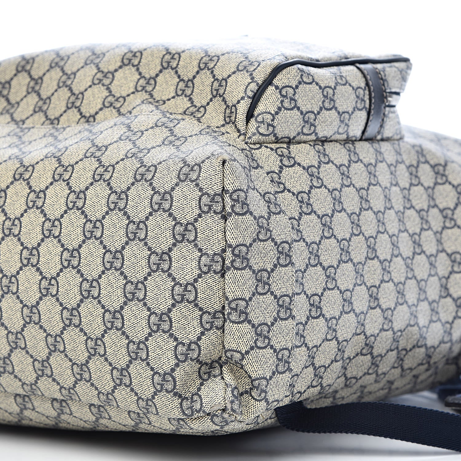 Gucci GG Supreme Monogram Medium Single Buckle Backpack Navy 10 of 11