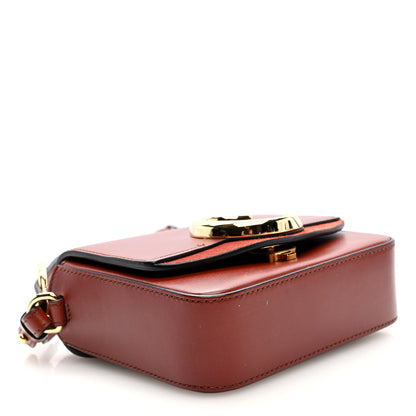 Chloe Shiny Calfskin Suede Mini C Double Carry Sepia Brown 4 of 9