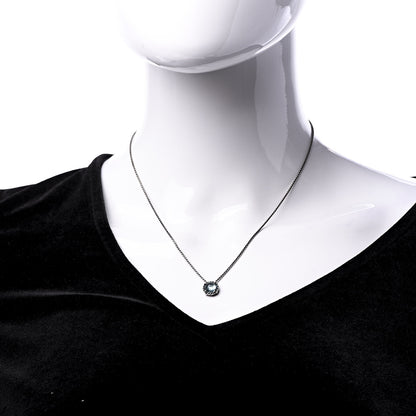 David Yurman Sterling Silver Blue Topaz 8mm Chatelaine Pendant Necklace 2 of 7