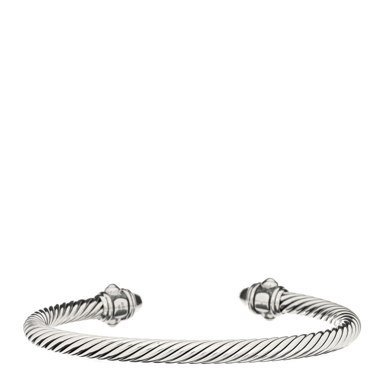 David Yurman Sterling Silver Diamond 5mm Cable Renaissance Bracelet 2 of 3