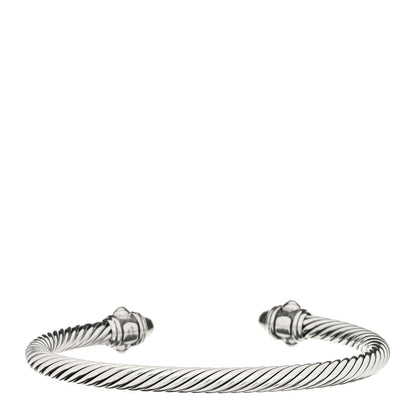 David Yurman Sterling Silver Diamond 5mm Cable Renaissance Bracelet 2 of 3