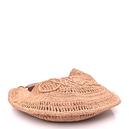 Chloe Raffia Calfskin Summer Banana Hobo Summery Beige 4 of 10