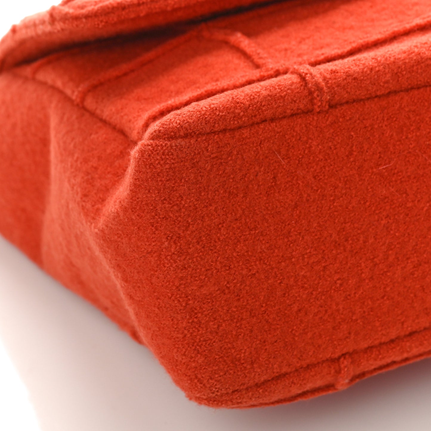 Wool Jumbo Chocolate Bar Mademoiselle Flap Orange
