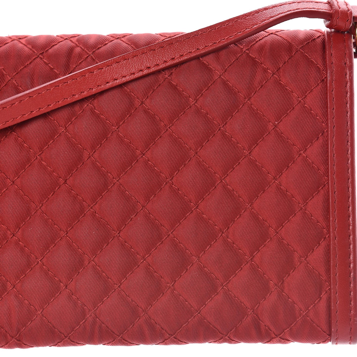 Tessuto Quilted Mini Crossbody Wallet Fuoco