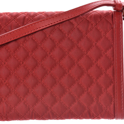 Prada Tessuto Quilted Mini Crossbody Wallet Fuoco 12 of 14