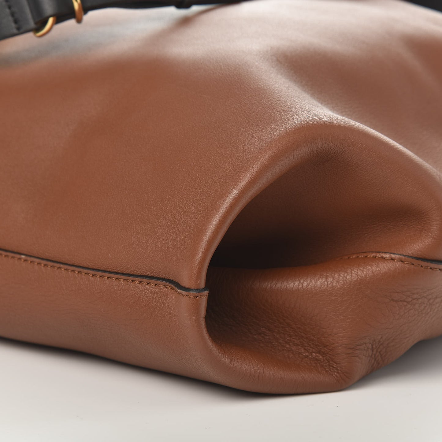 Smooth Calfskin Medium Grommet Hobo Tan