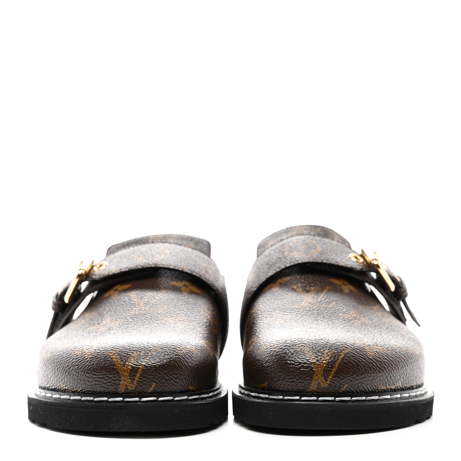 Louis Vuitton Patent Monogram Womens Cosy Flat Comfort Clog Mules 37 Brown 2 of 9