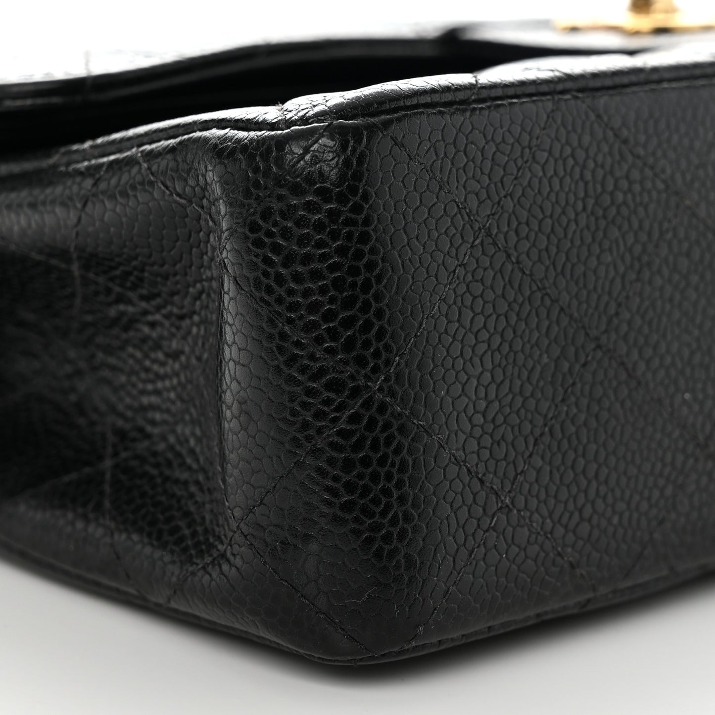 Caviar Quilted Small Double Flap Black