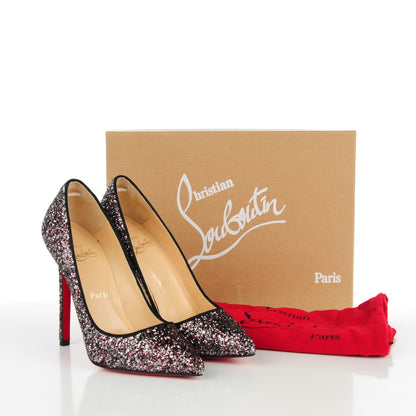 Christian Louboutin Glitter Pigalle 120 Pumps 35.5 Rose Antique Black 7 of 7