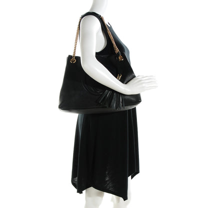 Gucci Pebbled Calfskin Medium Soho Chain Shoulder Bag Black 2 of 7