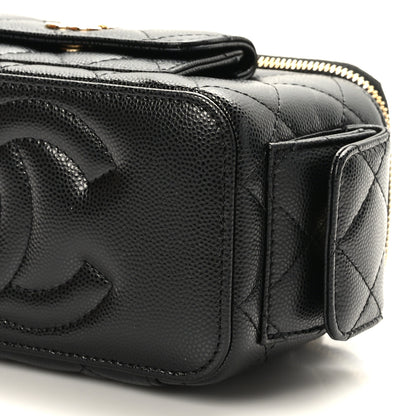 Chanel Caviar Quilted Polly Pocket East West Top Vanity With Chain Black 10 of 11